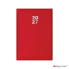 Határidőnapló Pannon A5 napi, fehér lapokkal piros Dayliner 2027.