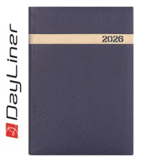 Határidőnapló The Boss A5 napi, fehér lapokkal kék Dayliner 2026.