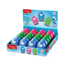 Hegyező 1 lyukú radírral és porkefével 24 db/display Keyroad Rocky Docky vegyes színek Hegyező 1 lyukú radírral és porkefével 24 db/display Keyroad Rocky Docky vegyes színek