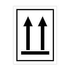 Információs címke, papír Csomag helyzete fölfelé 7,5cmx10cm 300db/tekercs