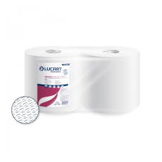 Ipari törlő 1 rétegű átmérő: 28 cm hófehér 370 lap/tekercs 2 tekercs/karton Texicell Power 370 - 65 Gsm Lucart_851255