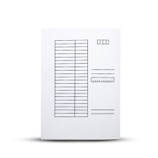 Iratgyűjtő, pólyás dosszié A4, 230g. karton táblázatos noname fehér