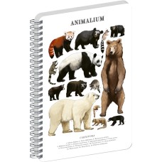 Jegyzetfüzet ikerspirálos Animalium – Bears, sima, 14,8x21cm A5, Presco Jegyzetfüzet ikerspirálos Animalium – Bears, sima, 14,8x21cm A5, Presco