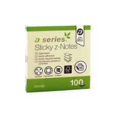 Jegyzettömb öntapadó, 75x75mm, 100lap, `Z` A-Series, sárga