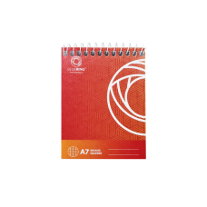 Jegyzettömb spirálozott, A7, 80lap, Bluering® kockás