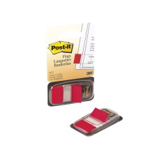 Jelölőcímke 25,4x43,2mm, 50lap, műanyag, 3M 680-1 piros