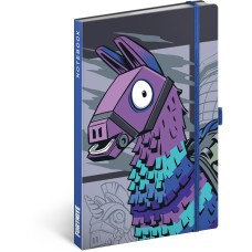 Keménytáblás notesz krémszínű lapokkal, vonalas, leszorító gumiszalaggal Fortnite – Llama 130x210mm, Presco Keménytáblás notesz krémszínű lapokkal, vonalas, leszorító gumiszalaggal Fortnite – Llama 130x210mm, Presco