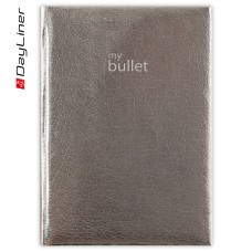 Keménytáblás notesz pontozott vonalozással Mirror A5 Bullet, fehér lapokkal ezüst Dayliner 2027. Keménytáblás notesz pontozott vonalozással Mirror A5 Bullet, fehér lapokkal ezüst Dayliner 2027.