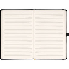 Klasszikus notesz Taggia borítással Black, vonalas, 13x21cm, Presco Klasszikus notesz Taggia borítással Black, vonalas, 13x21cm, Presco