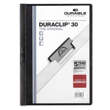 Klip mappa 30lap Durable Duraclip®, fekete Klip mappa 30lap Durable Duraclip®, fekete