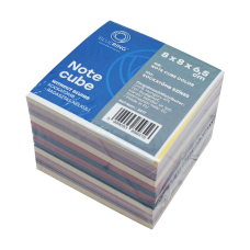 Kockatömb 8x8x6,5cm, ragasztás nélküli Bluering® színes