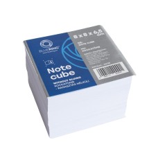 Kockatömb 8x8x6,5cm, ragasztás nélküli, Bluering® Extra fehér Kockatömb 8x8x6,5cm, ragasztás nélküli, Bluering® Extra fehér