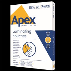 Lamináló fólia A4, 100 mic. 100 db/doboz, Apex Standard