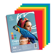 Másolópapír, színes, vegyes színek A4, 80g Bluering® 5x20 ív/csomag, intenzív mix