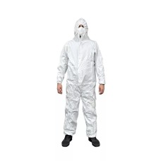 Munkavédelmi overál, hosszú ujjú vízlepergető kapucnis 3XL fehér Munkavédelmi overál, hosszú ujjú vízlepergető kapucnis 3XL fehér