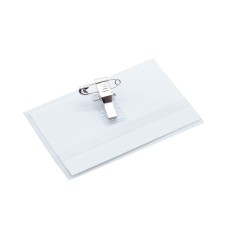 Névkitűző 90x56mm, biztosító tűvel és csiptetővel Yanda