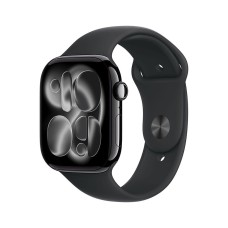 Okosóra Apple Watch S11 GPS 42mm Jet Black Aluminium Case with Black Sport Band - S/M