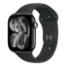 Okosóra Apple Watch S11 GPS 46mm Jet Black Aluminium Case with Black Sport Band - M/L