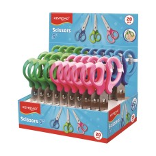 Olló 13 cm tompa fejű 20 db/display Keyroad Soft Grip vegyes színek Olló 13 cm tompa fejű 20 db/display Keyroad Soft Grip vegyes színek
