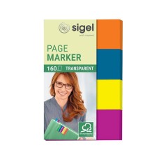 Öntapadós oldaljelölő SIGEL HN614 50x80mm 4x40lap áttetsző Öntapadós oldaljelölő SIGEL HN614 50x80mm 4x40lap áttetsző