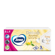 Papírzsebkendő 3 rétegű 90 db/csomag Zewa Deluxe Spirit of Tea
