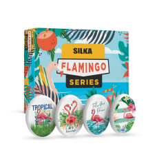 Radír, flamingó, 36 db/display, Silka
