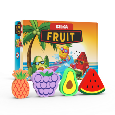 Radír, gyümölcs, 36 db/display, Silka