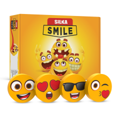 Radír, smile-kicsi, 36 db/display, Silka