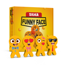 Radír, vicces arcok, 36 db/display, Silka