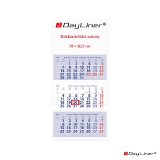 Speditőr naptár 3 tömb, 3 hónap Medium Club 350 × 755 mm, fehér lapokkal Fejrész üres Dayliner 2027. Speditőr naptár 3 tömb, 3 hónap Medium Club 350 × 755 mm, fehér lapokkal Fejrész üres Dayliner 2027.