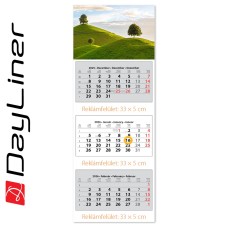 Speditőr naptár 3 tömb, 3 hónap SP-3 330 × 880 mm, fehér lapokkal Hangulat Dayliner 2026.