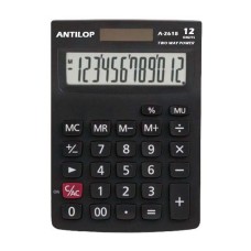 Számológép asztali 12 számjegy nagy, döntött kijelző Antilop A-2618
