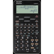 Számológép tudományos 420 funkciós 10+2 digites 4 soros napalemes Sharp ELW531TLBBK fekete