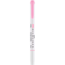 Szövegkiemelő 1,0/3,5 mm, kétvégű, Zebra Mildliner Fluorescent, rózsaszín