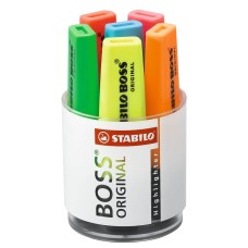 Szövegkiemelő 6db-os készlet pohárban Stabilo Boss Szövegkiemelő 6db-os készlet pohárban Stabilo Boss