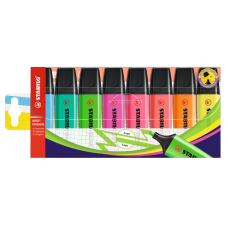 Szövegkiemelő készlet 2-5mm, vágott hegyű STABILO Boss original, 8 klf. szín