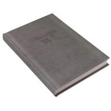 Tanítói zsebkönyv A5, műbőr 145mmx205mm, fehér lapokkal szürke 2026/2027 Realsystem