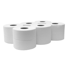 Toalettpapír 2 rétegű közületi átmérő: 23 cm 100 % cellulóz 170 m/tekercs 6 tekercs/karton Bluering® hófehér Toalettpapír 2 rétegű közületi átmérő: 23 cm 100 % cellulóz 170 m/tekercs 6 tekercs/karton Bluering® hófehér
