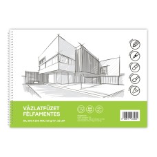 Vázlatfüzet FÉLFAMENTES B/4 32 lap 120gr. Bluering