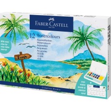 Vízfesték készlet CREATIVE STUDIO keverő palettával+ vízadagolós ecsettel Faber-Castell 12klf.szín Vízfesték készlet CREATIVE STUDIO keverő palettával+ vízadagolós ecsettel Faber-Castell 12klf.szín