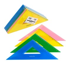 Vonalzó, 15 cm-es, 45°-os, vegyes színek, Nebulo