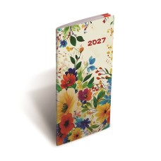 Zsebnaptár tűzött Zsebirka 2 heti beosztás virágminta Realsystem 2027. Zsebnaptár tűzött Zsebirka 2 heti beosztás virágminta Realsystem 2027.