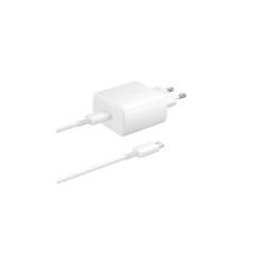 Töltő hálózati SAMSUNG Type-C aljzat (45W, PD gyorstöltő + 100cm Type-C kábel) fehér
